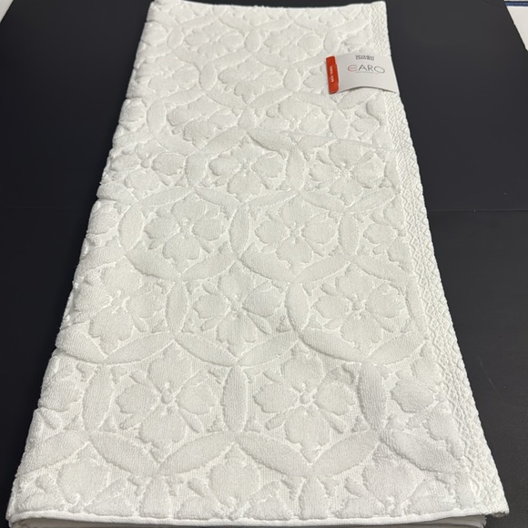 4pc CARO HOME 100% Cotton Kaleidoscope Print Bath Towel Set - Perugia White - Picture 9 of 9